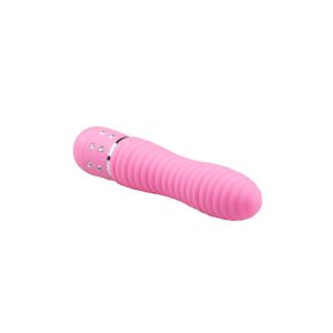 EASYTOYS LOVE DIAMOND MINI VIBRATOR RIBBED PINK 11.4cm - Image 6