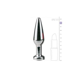 EASYTOYS METAL BUTT PLUG No.9 SILVER CLEAR 11.4cm - Image 3