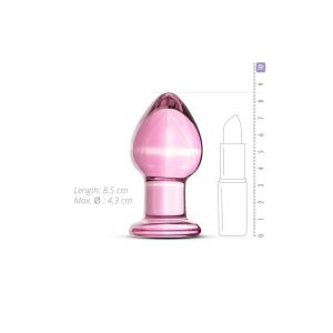 GILDO No.26 PINK GLASS BUTTPLUG 8.5cm - Image 5
