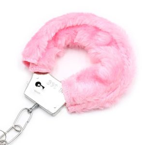 INTOYOU BDSM LINE FURRY METAL HANDCUFFS PINK - Image 5