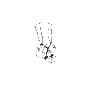 EASYTOYS HOGTIE WITH HAND AND ANKLECUFFS BLACK - Image 4