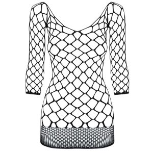 OBSESSIVE D606 NET-DRESS BLACK ONE SIZE - Image 4