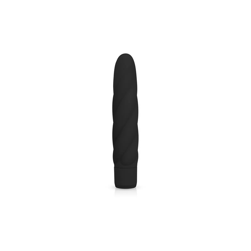 EASYTOYS SILICONE POWER VIBE TWISTED BLACK 19cm