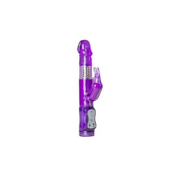 1-rabbit-vibrator-purple EASYTOYS RABBIT ROTATING VIBRATOR PURPLE 21.5cm