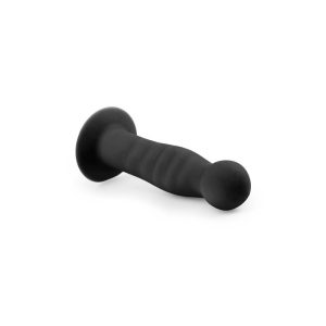 EASYTOYS SILICONE ANAL DILDO BLACK 14.2cm - Image 5