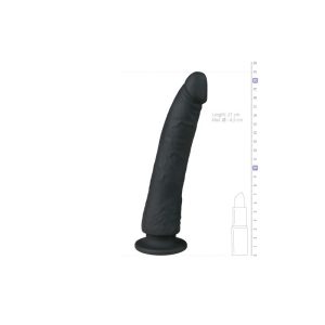 EASYTOYS SILICONE DILDO BLACK 21cm - Image 3