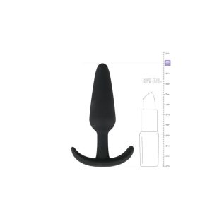 EASYTOYS SILICONE BUTTPLUG BLACK MEDIUM 10cm - Image 3