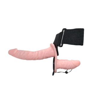 BAILE VIBRATING DOUBLE PENETRATION STRAP-ON FLESH 18cm - Image 7