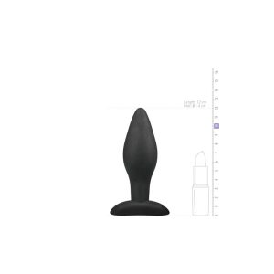 EASYTOYS MEDIUM BLACK SILICONE BUTTPLUG 12cm - Image 3
