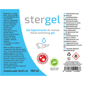 STERGEL HYDROALCOHOLIC DISINFECTANT COVID-19 100ml - Image 3