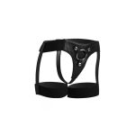 STRAP U BARDOT GARTER BELT STYLE STRAP ON BLACK