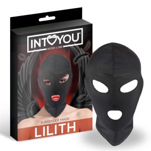 INTOYOU BDSM LINE LILITH INCOGNITO MASK OPENING IN MOUTH AND EYES BLACK