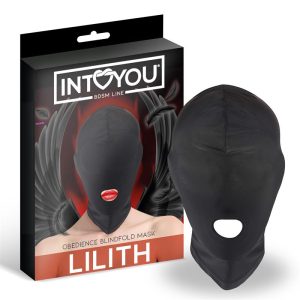 INTOYOU BDSM LINE LILITH INCOGNITO MASK WITH MOUTH OPENING BLACK