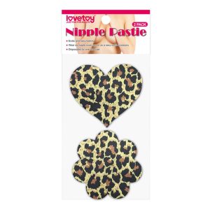 LOVETOY PACK NIPPLE COVERS FLOWER AND HEART LEOPARD