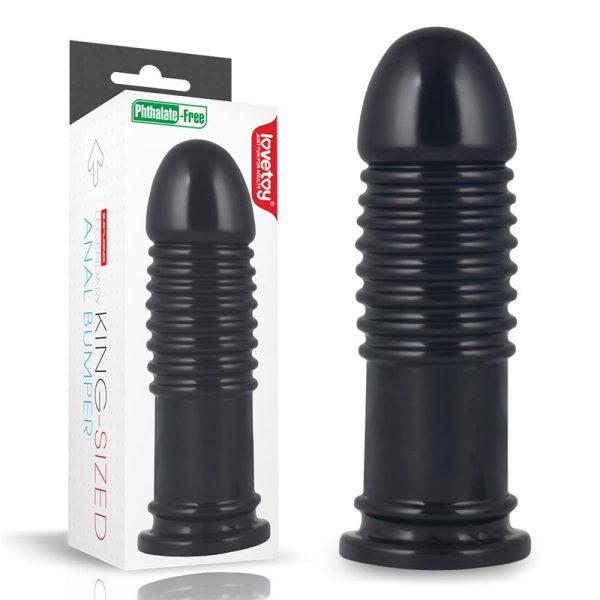 5-butt-plug-king-sized-anal-bumper-8-black LOVETOY 8" KING SIZED ANAL BUMPER PLUG BLACK 20cm