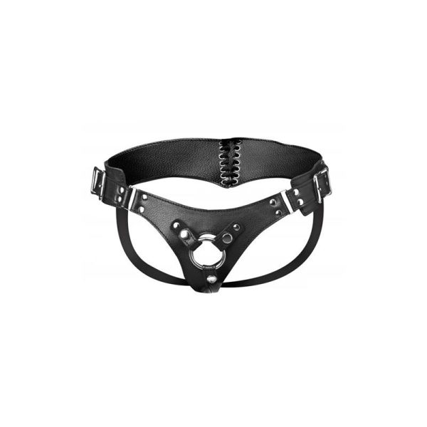 1-bodice-corset-style-strap-on-harness-black STRAP U BODICE CORSET STYLE STRAP ON HARNESS BLACK