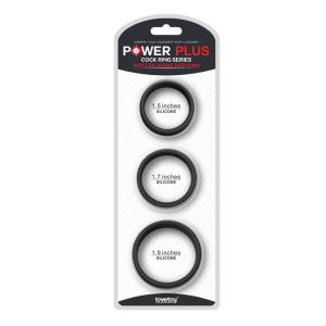 LOVETOY PACK OF 3 PENIS POWER RINGS BLACK - Image 5
