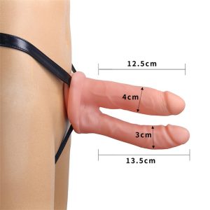 LOVETOY HARNESS DOUBLE HOLLOW DILDO - Image 4