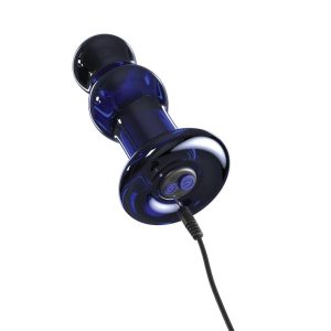 ICICLES No.83 MULTI-FUNCTION VIBRATING GLASS PLUG BLUE 10.6cm - Image 6