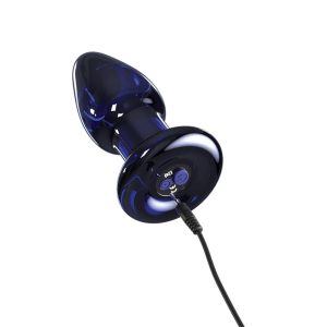 ICICLES No.85 MULTI-FUNCTION VIBRATING GLASS PLUG BLUE 10.2cm - Image 6