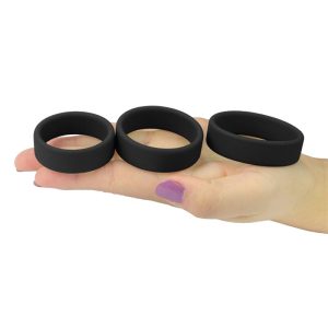 LOVETOY PACK OF 3 PENIS POWER RINGS BLACK - Image 4