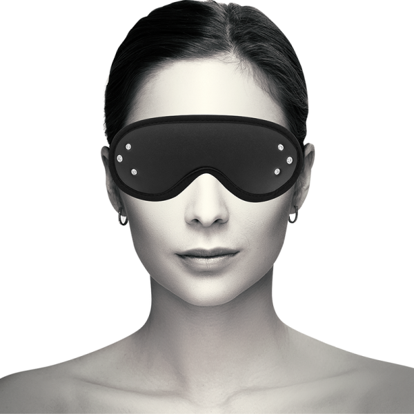 COQUETTE FANTASY VEGAN LEATHER BLIND MASK BLACK