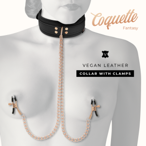 COQUETTE FANTASY COLLAR WITH NIPPLES CLAMPS BLACK - Image 3