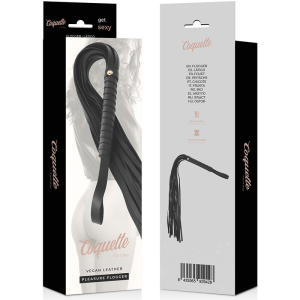 COQUETTE FANTASY VEGAN LEATHER FLOGGER BLACK - Image 3