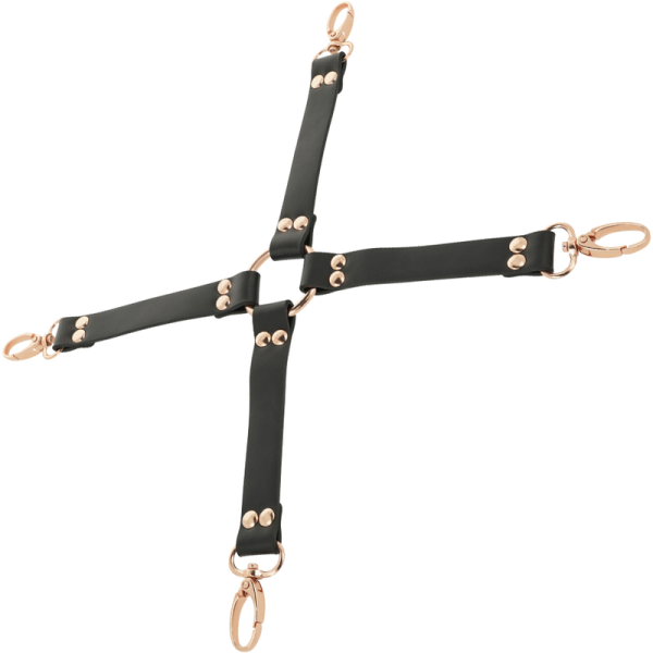 COQUETTE FANTASY VEGAN LEATHER HOG TIE BLACK