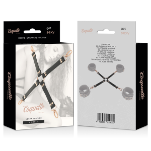 COQUETTE FANTASY VEGAN LEATHER HOG TIE BLACK - Image 3