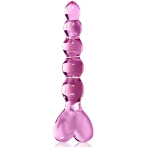 ICICLES No. 43 HAND BLOWN GLASS MASSAGER PINK 15cm