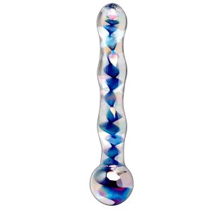 ICICLES No. 8 HAND BLOWN GLASS MASSAGER CLEAR 18cm