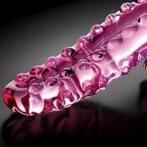 ICICLES No. 24 HAND BLOWN GLASS MASSAGER PINK 15cm - Image 3