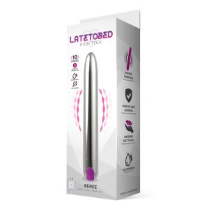 LATETOBED RENEE VIBE 10 VIBRATING FUNCTIONS USB SILVER 18.5cm - Image 6