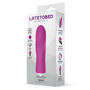 LATETOBED TRIMY EASY QUICK SILICONE VIBRATING BULLET PINK 10.5cm - Image 4