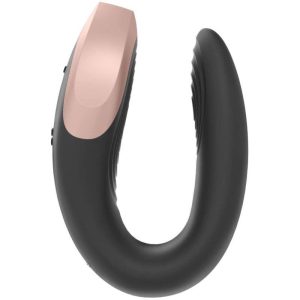 SATISFYER DOUBLE LOVE LUXURY PARTNER VIBRATOR WITH APP BLACK - Image 4
