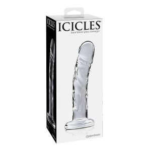 ICICLES No. 62 HAND BLOWN GLASS MASSAGER CLEAR 16.5cm - Image 3