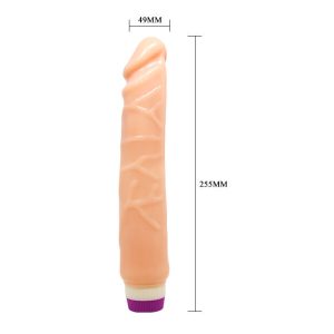 BAILE WAVES OF PLEASURE REALISTIC VIBRATING DILDO FLESH 25.5cm - Image 7