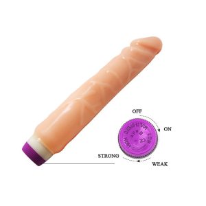 BAILE WAVES OF PLEASURE REALISTIC VIBRATING DILDO FLESH 25.5cm - Image 4
