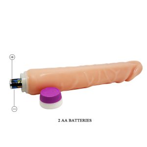 BAILE WAVES OF PLEASURE REALISTIC VIBRATING DILDO FLESH 25.5cm - Image 3