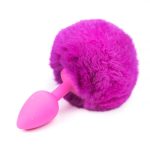 AFTERDARK BUTT PLUG WITH POMPOM LIGHT PURPLE 7cm