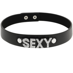 COQUETTE HAND CRAFTED CHOKER VEGAN LEATHER SEXY BLACK - Image 3