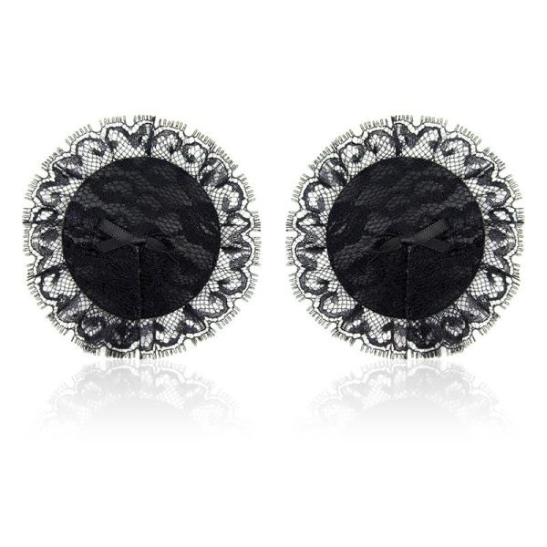 FETISH ADDICT NIPPLE COVERS WITH LACE BLACK