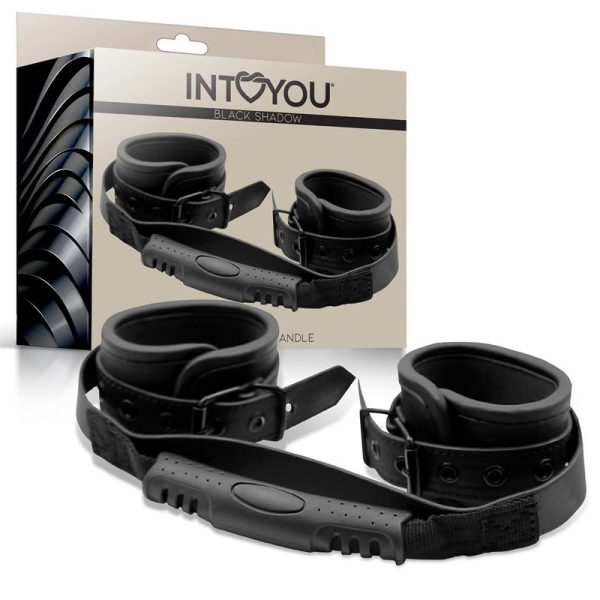 1-vegan-leather-cuffs-with-handle INTOYOU BLACK SHADOW VEGAN LEATHER CUFFS WITH HANDLE