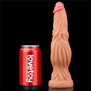 LOVETOY DILDO NATURE 9.5" DUAL LAYER SILICONE FLESH 24.5cm - Image 3