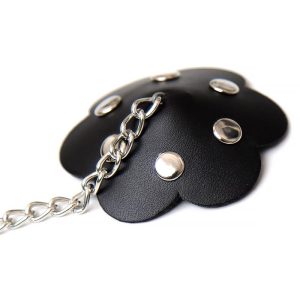 FETISH ADDICT SELF-ADHESIVE FLOWER SHAPED NIPPLE COVER WITH CHAIN - Image 3