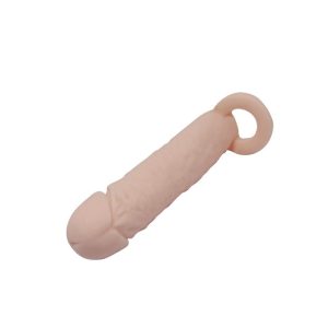 BAILE REALISTIC PENIS SLEEVE MEDIUM FLESH 16cm - Image 5