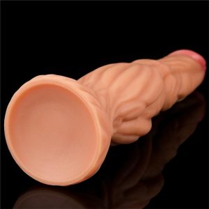 LOVETOY DILDO NATURE 9.5" DUAL LAYER SILICONE FLESH 24.5cm - Image 7