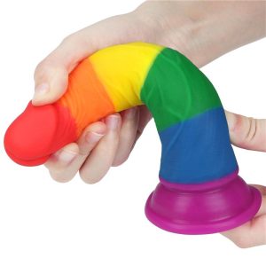 LOVETOY PRIDER LIQUID SILICONE 7" DILDO 18.5cm - Image 5