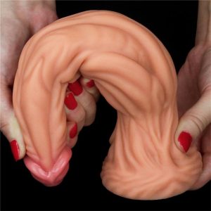 LOVETOY DILDO NATURE 9.5" DUAL LAYER SILICONE FLESH 24.5cm - Image 4